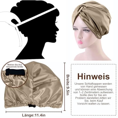 Thumbnail 6 de NEUJUS Seidenhaube zum Schlafen fĂŒr lange Haare đ