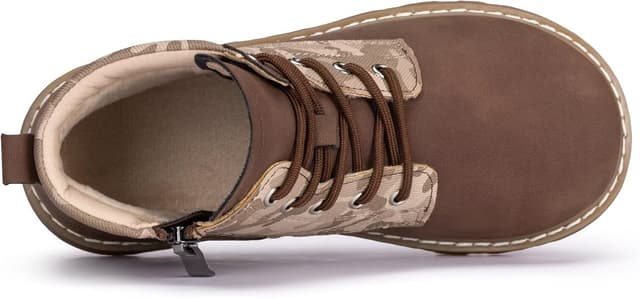 Detalle de Frank Mully Outdoor-Stiefel für Frühling und Herbst – Schnürstiefel mit seitlichem Reißverschluss für Kinder