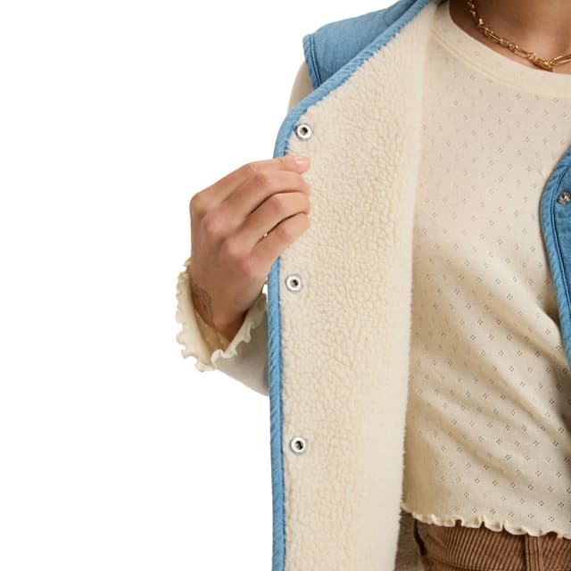 Thumbnail 3 de Roxy Chaleco reversible sherpa denim 100% algodón