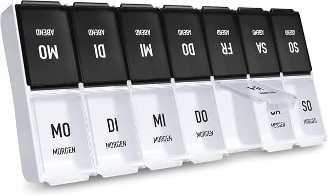 Imagen de AUVON Tablettenbox 7 Tage mit großen Fächern en OfertitasTOP