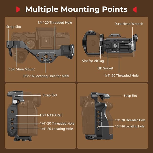 Thumbnail 4 de SMALLRIG 5583 Kamerakäfig mit AirTag-Slot