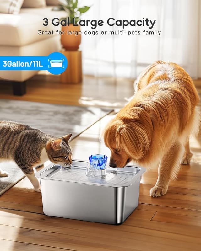 Thumbnail 1 de 3 Gallon Large Dog Water Fountain Dispenser