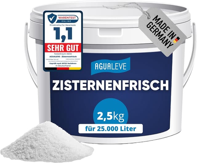 Detalle de AGUALEVE® Zisternenfrisch 2,5 kg Granulat für Zisternen & Regenwassertonnen – hält Regenwasser frisch & rein