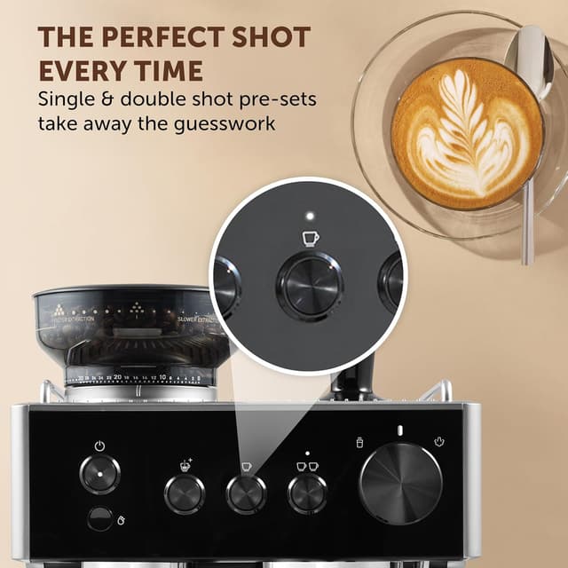 Thumbnail 4 de Breville Barista Classic Espresso Machine (VCF186) with built-in grinder and milk frother