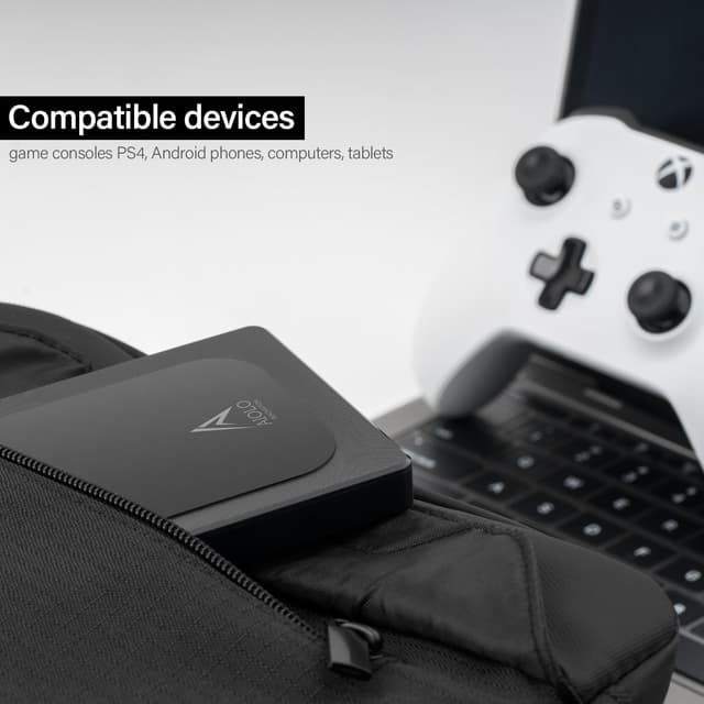 Detalle de Aiolo Innovation 500GB Ultra Slim Portable External Hard Drive (USB 3.0)