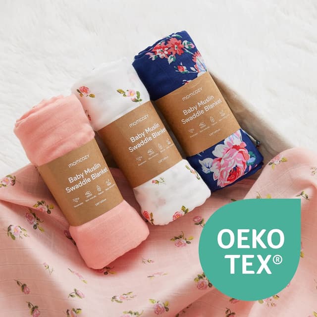 Thumbnail 3 de Momcozy Muslin Swaddle Blanket 47 x 47 inches