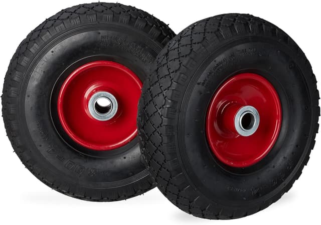 Imagen de Relaxdays Juego de Dos Ruedas 3.00-4 para carretilla en OfertitasTOP