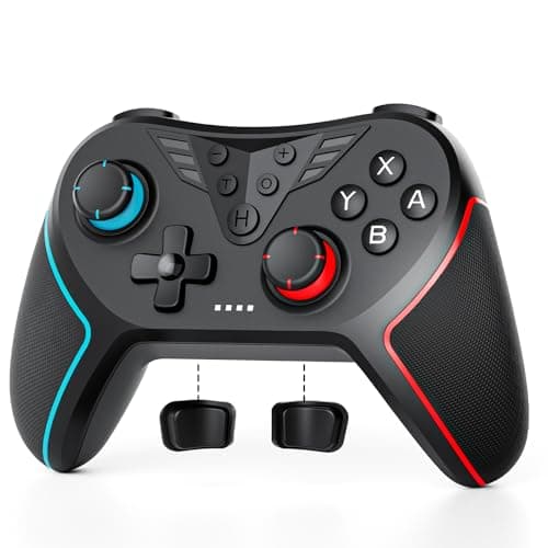 Detalle de LATEC Mando inalámbrico para Switch / Switch 2 con Hall, giroscopio 6 ejes, vibración ajustable y turbo