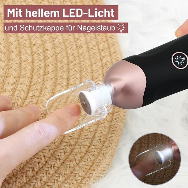 Thumbnail 3 de AOMEES Elektrische Nagelfräser Set 9 Aufsätze