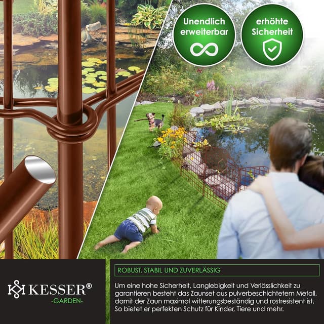Thumbnail 5 de KESSER® Valla de Jardín para Estanque con Arco, Set de 10 🏡