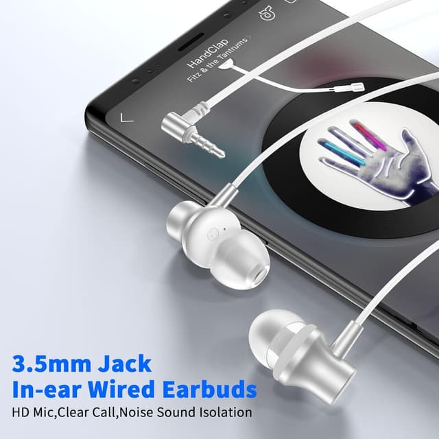 Detalle de 3.5mm Wired Earbuds with Mic, 1.8M Cable