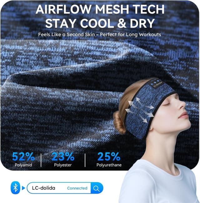 Thumbnail 4 de LC-dolida Auriculares Bluetooth 5.4 para Dormir y Deporte