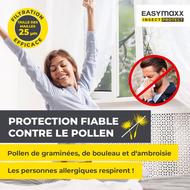 Thumbnail 3 de EASYmaxx Moustiquaire fenêtre 150x180 cm 🪟