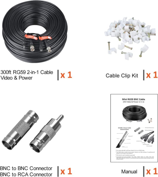 Thumbnail 1 de TONTON 90 Meter BNC Videokabel 90m