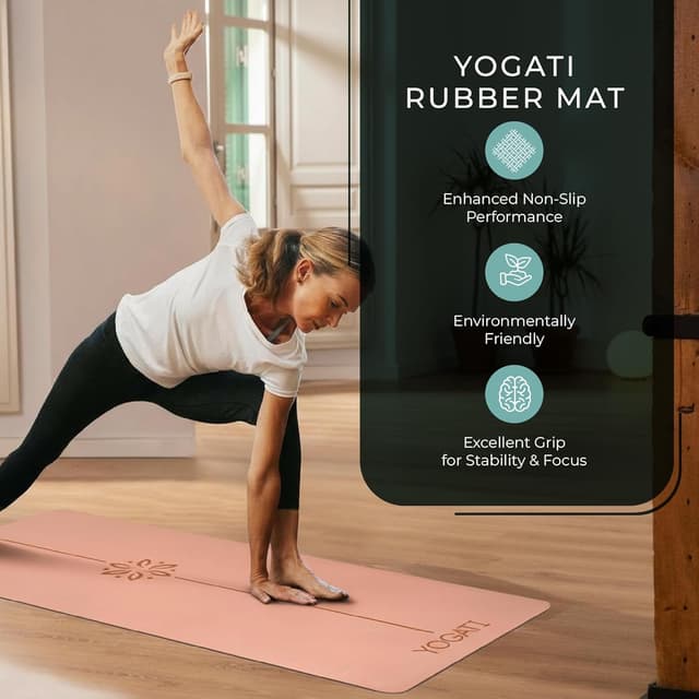 Thumbnail 4 de YOGATI Yogamatte rutschfest Naturkautschuk