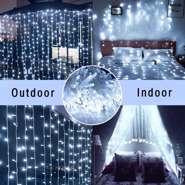 Thumbnail 1 de Chipark Solar Curtain Lights 300 LED