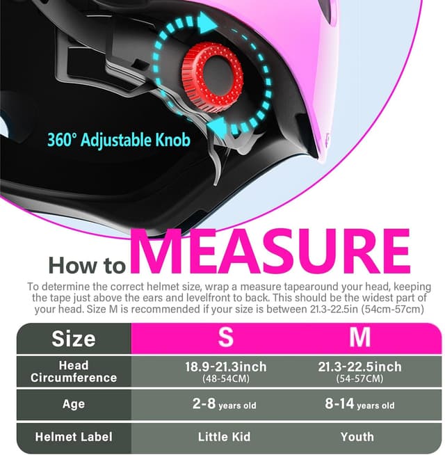 Detalle 2 de Kids Bike Helmet Set (CPSC Certified) with Knee, Elbow & Wrist Pads — Toddler Adjustable for Ages 2–8