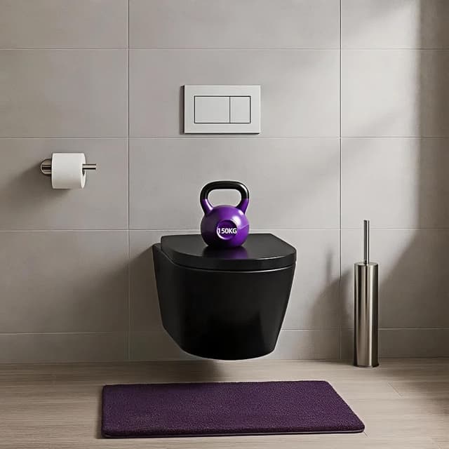 Thumbnail 6 de Solng Aldoih D-shaped Soft Close Toilet Seat in Black with One Button Hinge Release