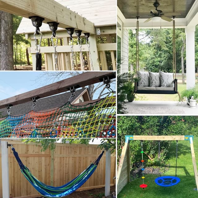 Detalle 2 de BETOOLL Heavy Duty Swing Hangers (Set of 4) for Porch Swings, Trapeze & Yoga Seats