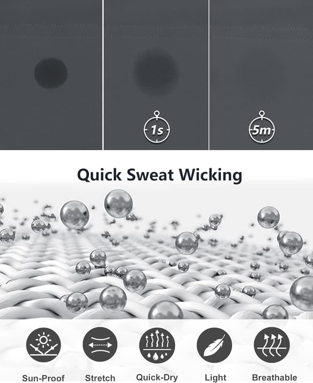 Detalle de 33,000ft Men’s 9-Inch Dry Fit Stretch Golf Shorts (UPF 50+) with Pockets