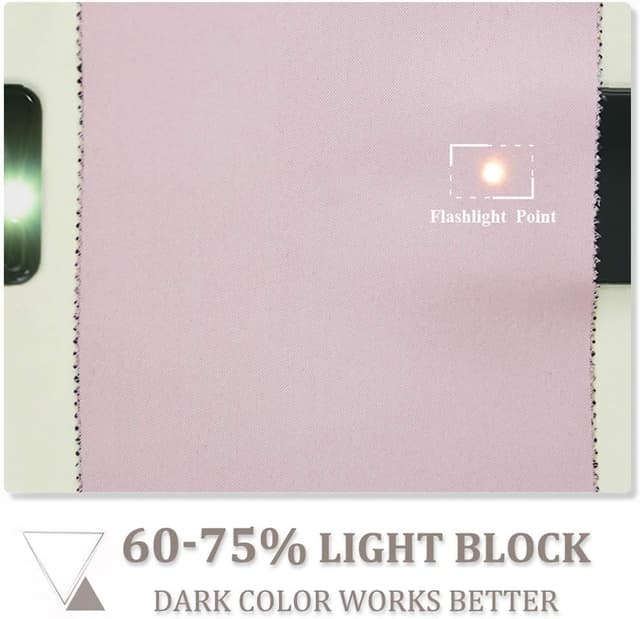 Detalle de PONY DANCE Blickdichte Vorhänge 175×140 cm Hellrosa