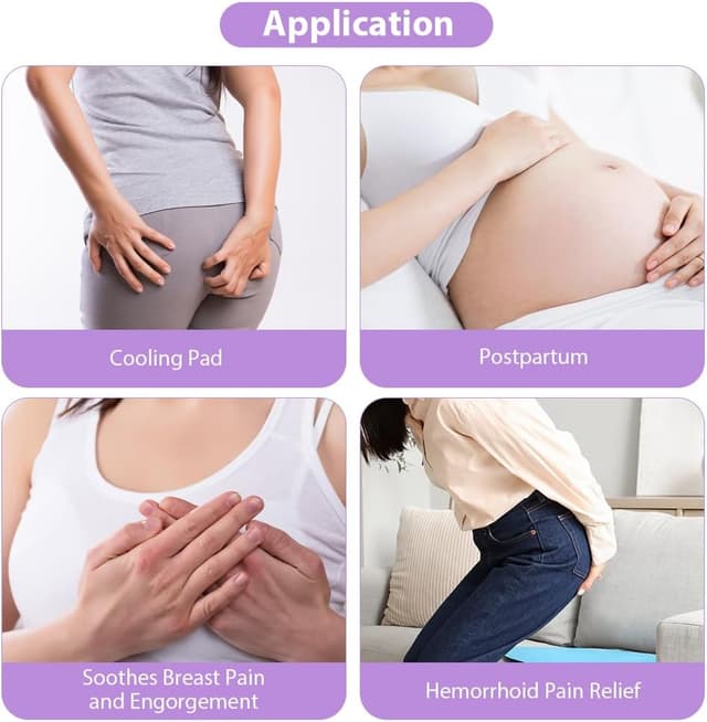 Thumbnail 6 de ACWOO : lot de poches de glace post-partum réutilisables (2 pièces) en velours lavable