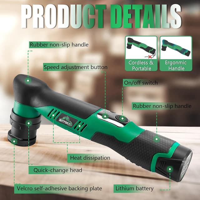 Detalle de BATOCA S5 cordless car polisher 12V