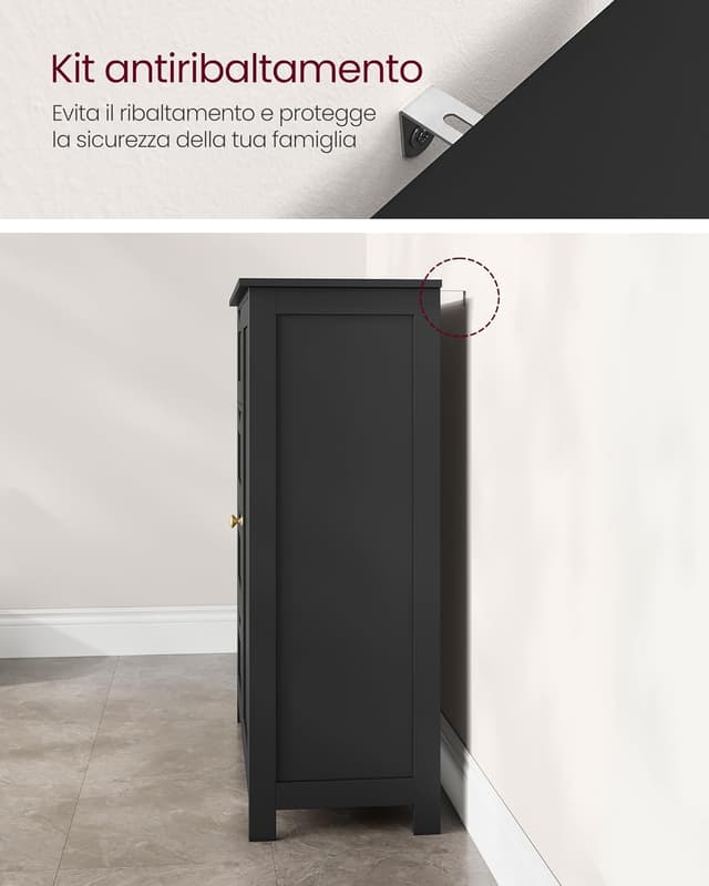 Thumbnail 5 de VASAGLE LHC041B02 mobile bagno 30x55x82 cm 🪄