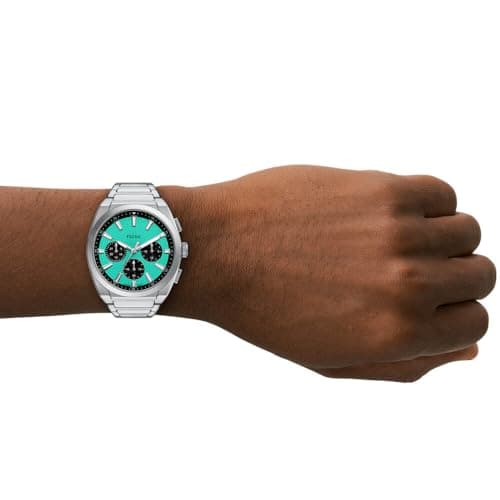 Thumbnail 1 de Fossil Everett Reloj cronógrafo plateado verde azulado