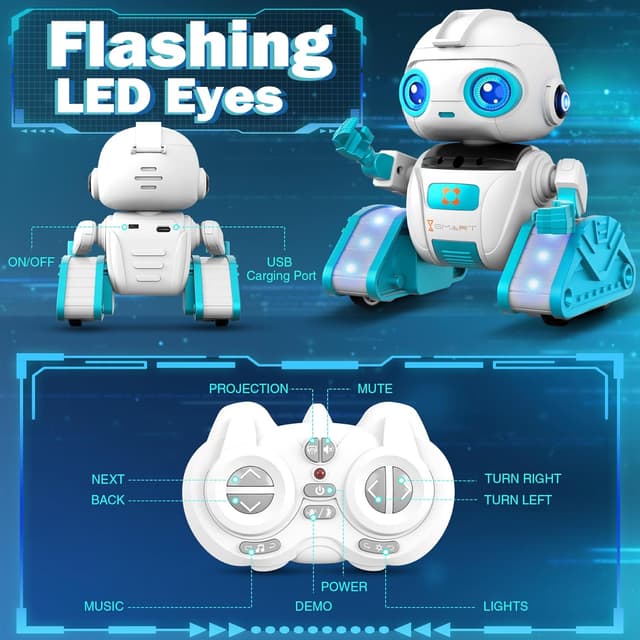 Thumbnail 6 de Subtail Robot Bambini con proiezione stellata e controllo gestuale/telecomando