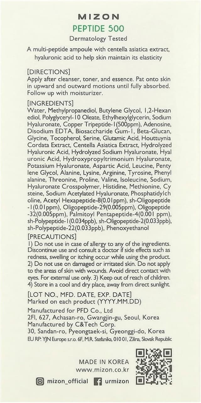 Detalle de MIZON ORIGINAL SKIN ENERGY PEPTIDE 500 30 ml