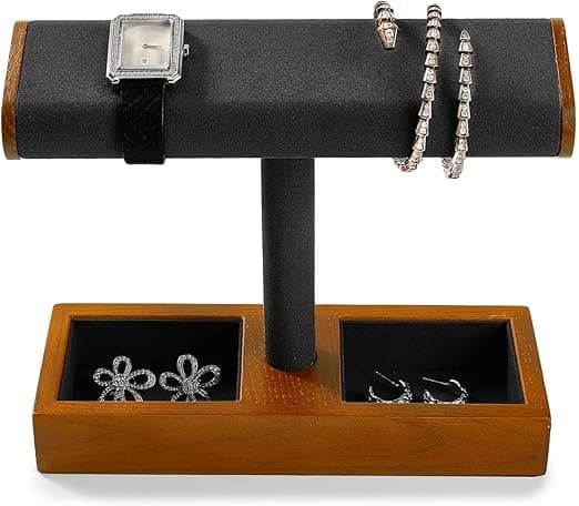 Detalle de Papten Soporte de Madera para Relojes y Joyas