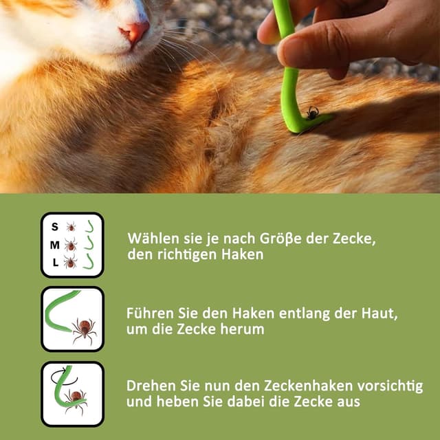 Detalle 2 de Nepfaivy Zeckenzange 8er-Set für Haustiere