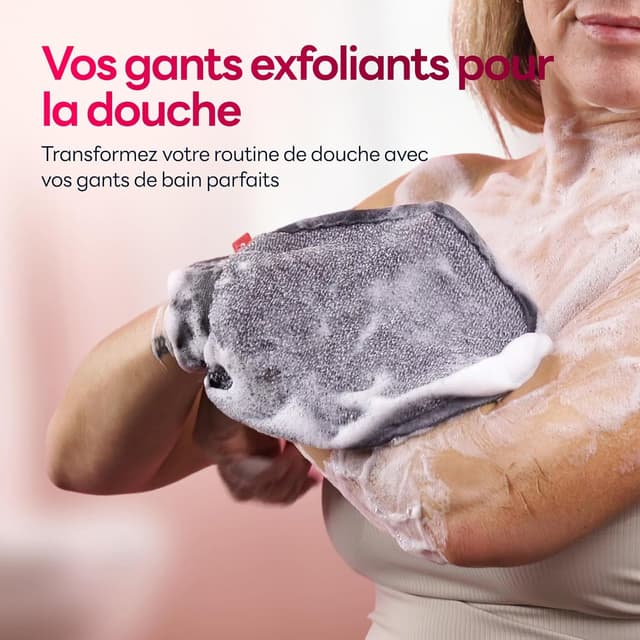 Detalle de Caveem Gant exfoliant coréen (lot de 2) – gommage corps pour une exfoliation en profondeur sous la douche