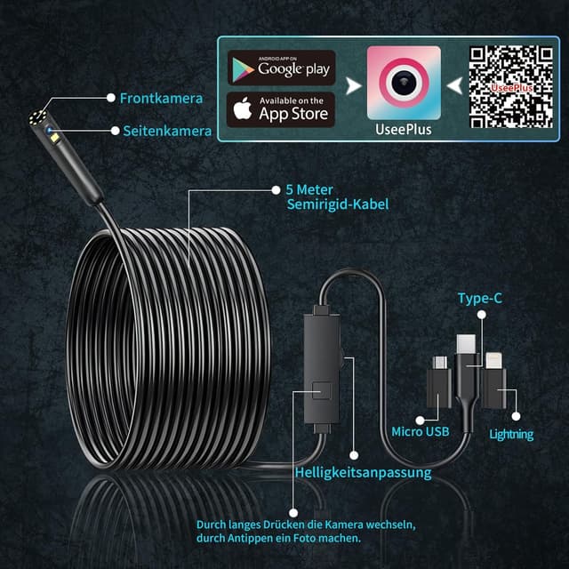 Thumbnail 3 de DPduct 1920 HD Dual Lens Endoskopkamera 7,9 mm
