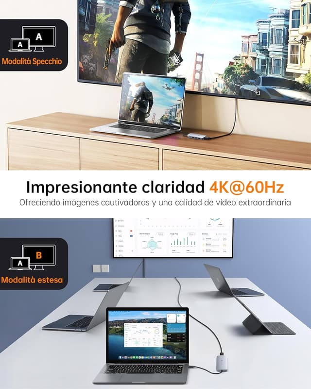 Thumbnail 4 de NOVOO Hub USB C 9 in 1 4K 60Hz