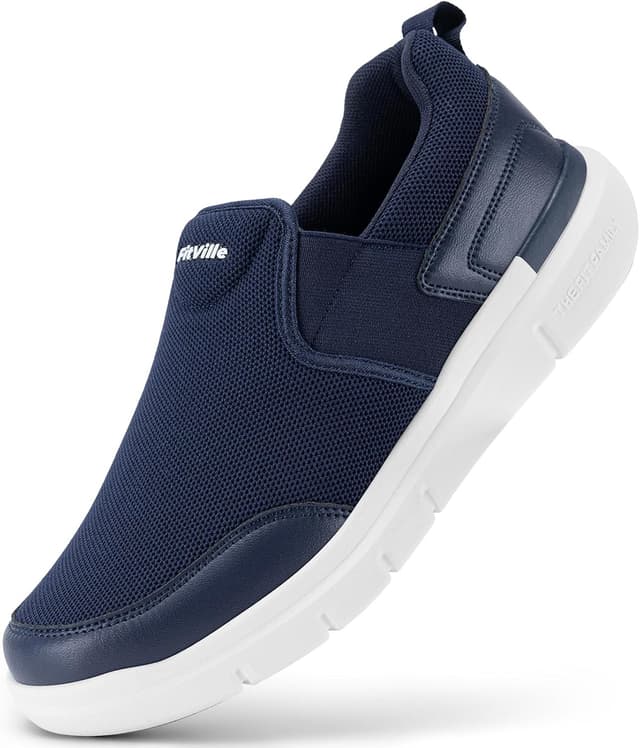 Detalle de FitVille Scarpe Uomo Slip-on antiscivolo per camminata, comode e traspiranti a pianta larga