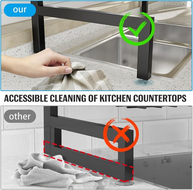 Thumbnail 3 de SNSLXH 2-Tier Over Sink Dish Drying Rack