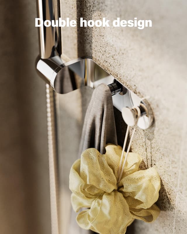 Detalle de Cobbe Shower Head Holder 360° chrome mount