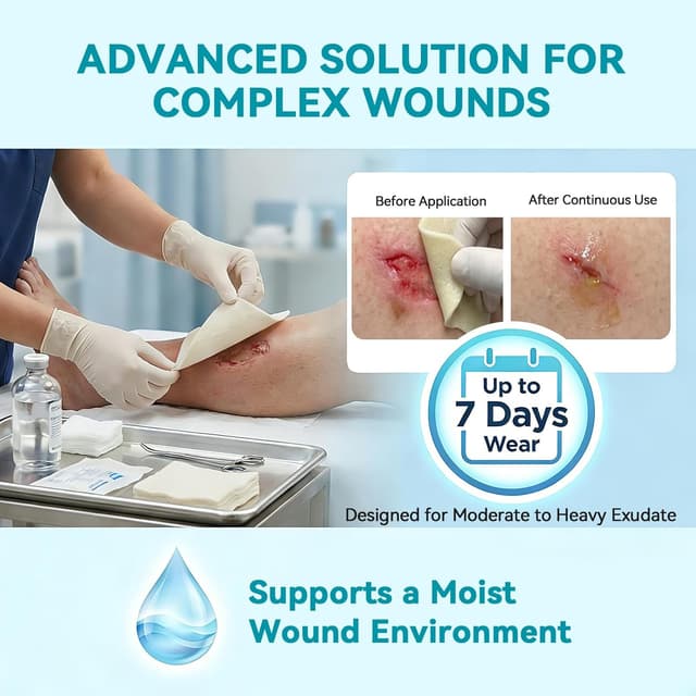 Detalle de Dimora Calcium Alginate Wound Dressing 4x4 Patches (10 Sterile Pads)