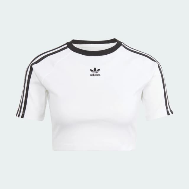 Detalle de Adidas Camiseta Baby 3 bandas Blanco