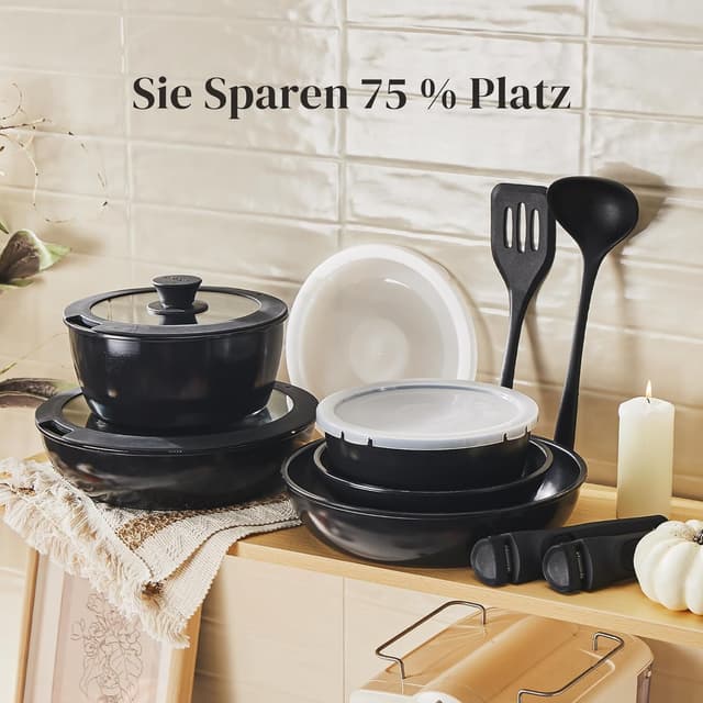 Detalle 1 de Redchef Topfsets Pfannenset 16-teilig