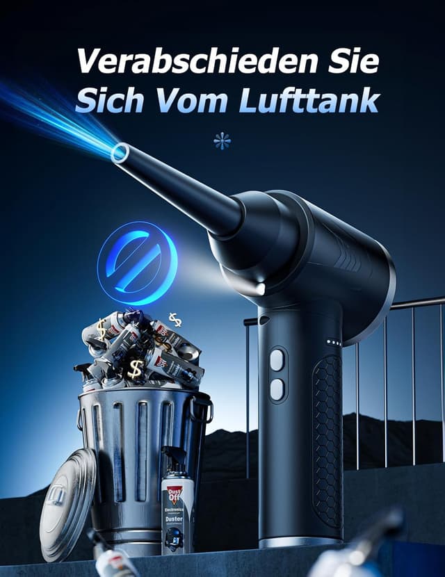 Detalle 2 de Druckluft Staubgebläse 9000mAh Akku 🧹