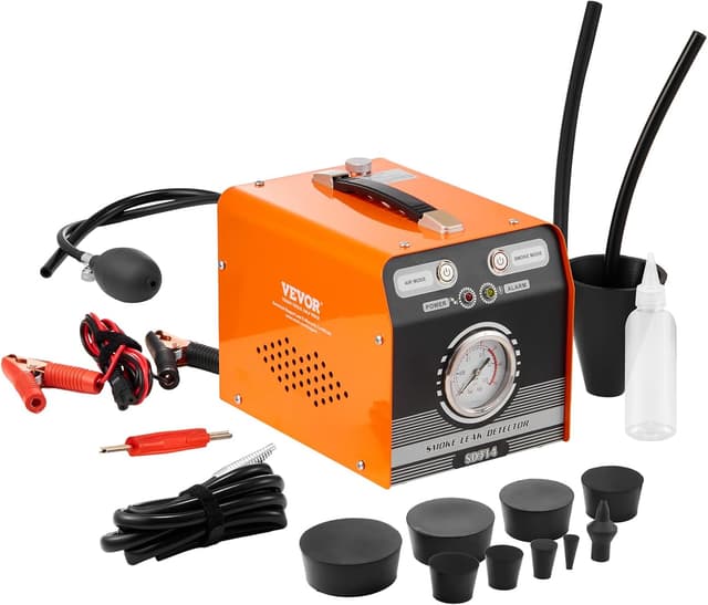 Detalle de VEVOR macchina rilevatore perdite di fumo per auto con pompa ad aria e manometro (8 L/min)