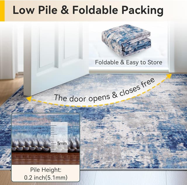 Thumbnail 5 de RELEANY Washable Area Rug 5'x7' 🏡