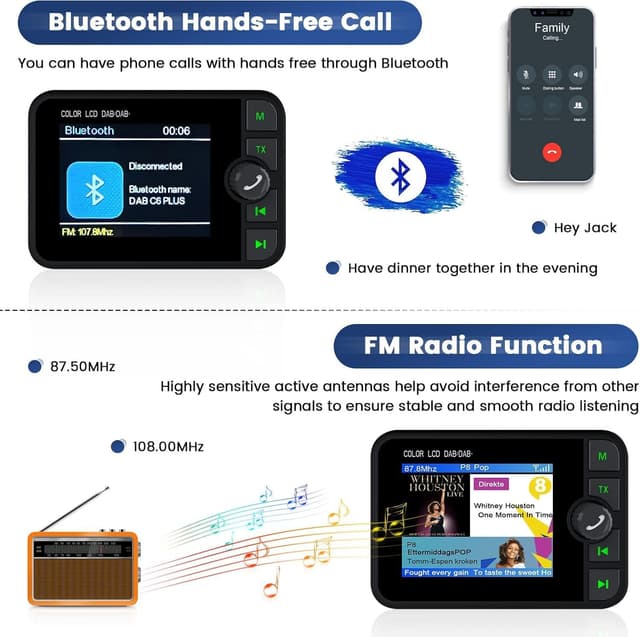 Thumbnail 2 de Hikity Radio DAB 2,4"