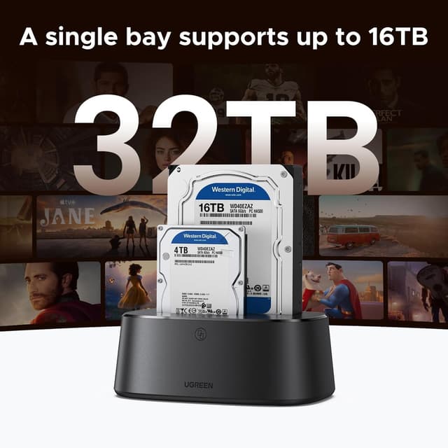 Detalle de UGREEN Hard Drive Docking Station 2 Bay