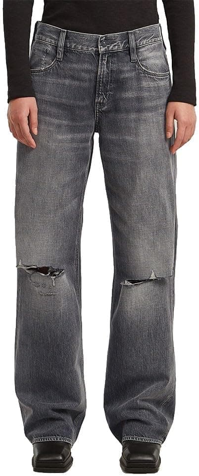 Detalle de G-Star Damen Judee Loose Low Waist Jeans mit Hosenschlitz und Nieten an den Taschen