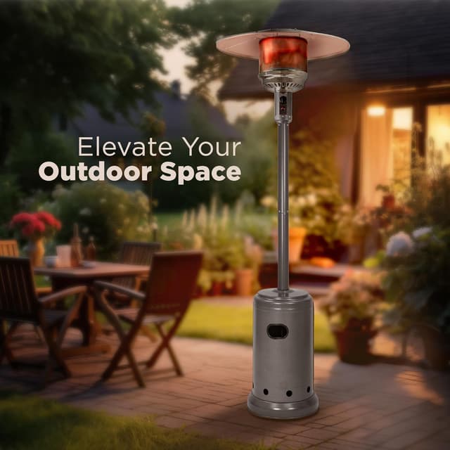 Detalle 1 de Amazon Basics 46,000 BTU Patio Heater