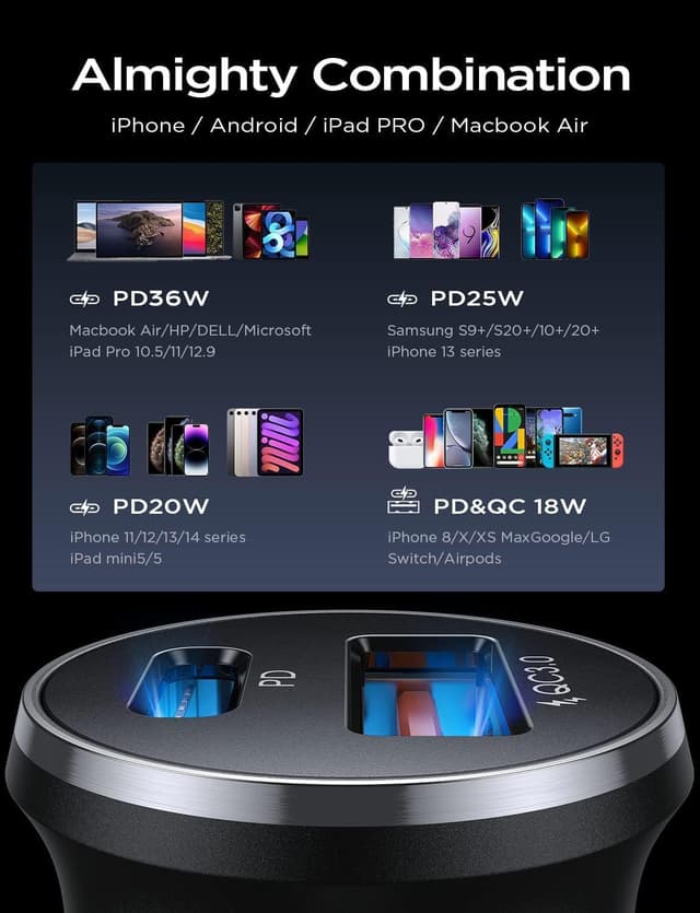 Thumbnail 4 de LISEN Cargador Coche 54W 2 Pack